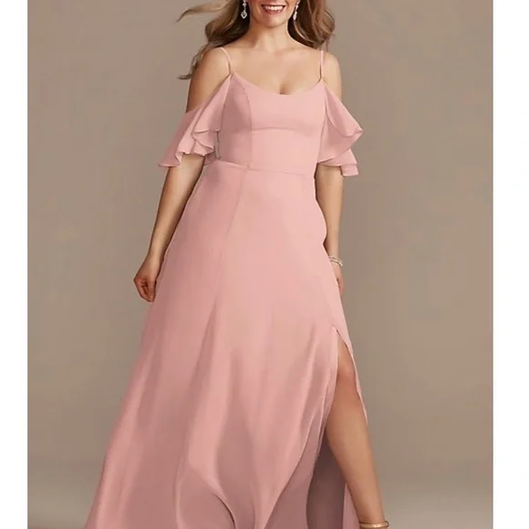 David’s Bridal Ballet Pink Bridesmaid Dress - Picture 1 of 4